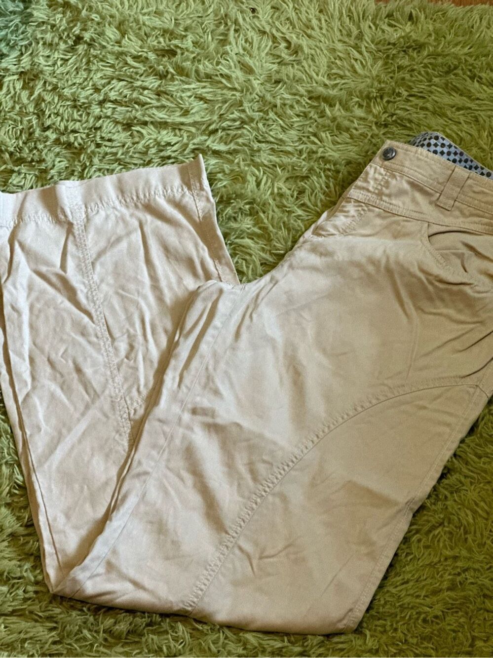 Athleta Khaki wide leg trouser Hiking pants size 16 T